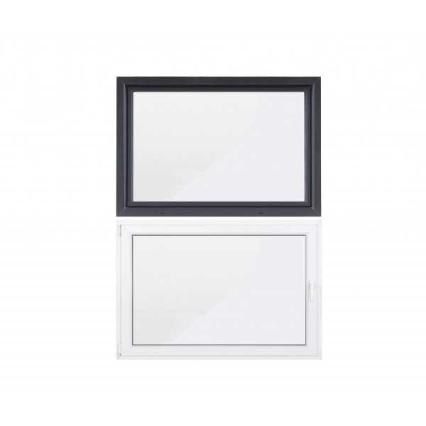  Kellerfenster 1 Flügel 1000x500 cm, 2-fach Verglasung RC2 BA, 70 mm Profil