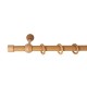 Stilgarnitur Gardinenstange Cafiro, Holz, Ø 28 mm, 1-Lauf, Komplettset mit Ringen, Eiche