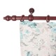 Stilgarnitur Gardinenstange Filigrano, Holz,  Ø 28 mm, 1-Lauf, Komplettset mit Ringen, Mahagoni