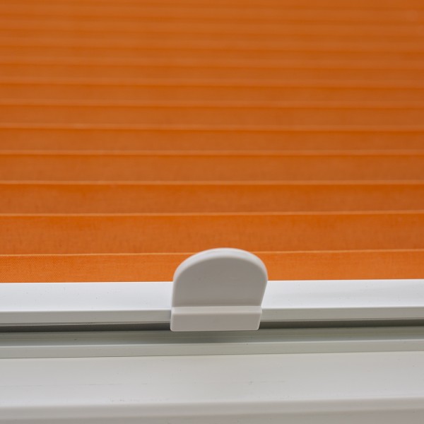 Plissee Klemmfix, ohne Bohren TG-05 orange | Lichtdurchlässig | Crushed Look | Sonnenschutz 