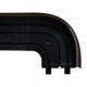 SN Deco - Vorhangschiene SH Set 3-läufig schwarz, 580 cm, mit Endbögen, Gardinenschiene, vorgebohrt m. Blende kirsch 5cm