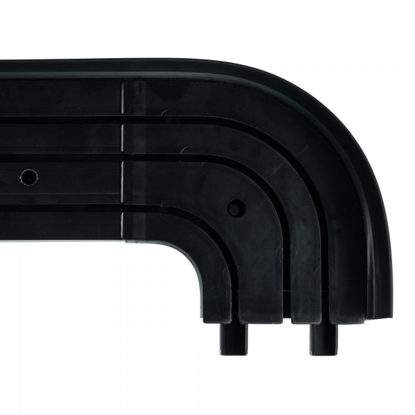 SN Deco - Vorhangschiene SH Set 3-läufig schwarz, 510 cm, mit Endbögen, Gardinenschiene, vorgebohrt m. Blende schwarz 5cm