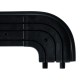 SN Deco - Vorhangschiene SH Set 3-läufig schwarz, 600 cm, mit Endbögen, Gardinenschiene, vorgebohrt m. Blende schwarz 5cm