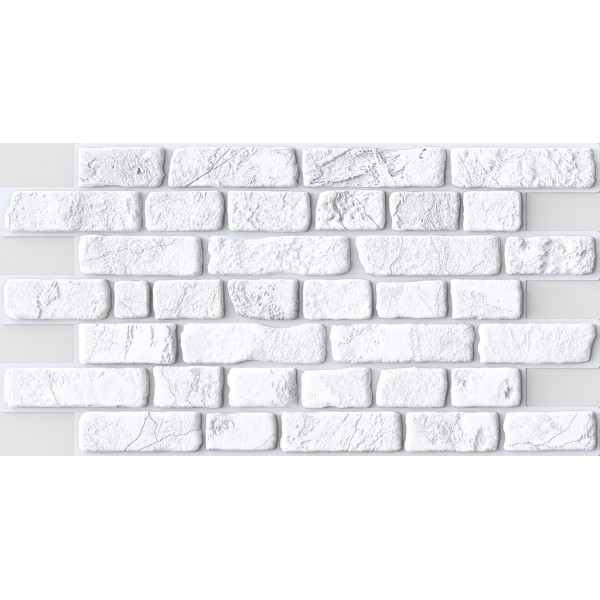 Panouri Decorative Brick Retro White, PVC, SET 10 BUCATI, suprafata totala acoperita  4.66 mp