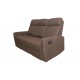 Canapea Anna 3 locuri, material textil, maro cu 2 reclinere si 3 trepte de confort