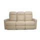 Canapea Anna 3 locuri, material textil, maro cu 2 reclinere si 3 trepte de confort